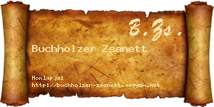 Buchholzer Zsanett névjegykártya